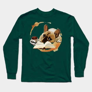 Books And Coffee And Dogs. Long Sleeve T-Shirt